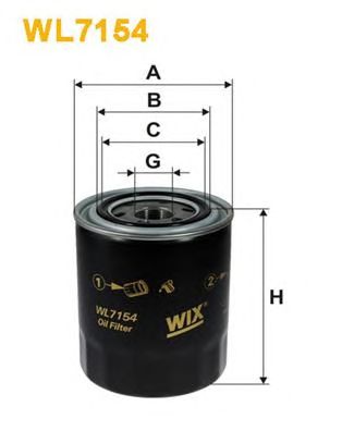 WIX FILTERS wl7154 -  Фильтр масляный двигателя